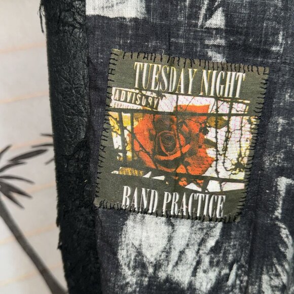 Rare 🔥 Tuesday Night Band Practice Distress Suede Leather Jacket Men Size S - Picture 6 of 13